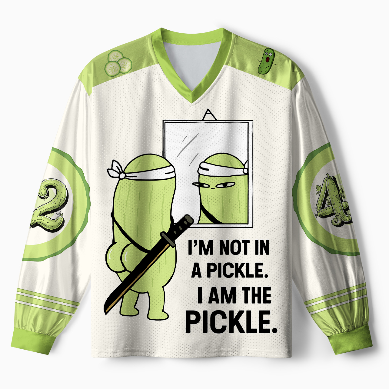 Tokyo-Tiger Funny I Am The Pickle Paneled Long Sleeve Jersey Sale