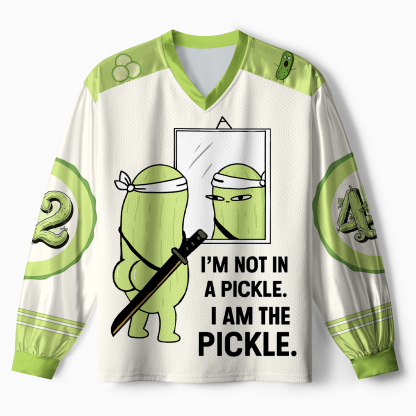 Tokyo-Tiger Funny I Am The Pickle Paneled Long Sleeve Jersey