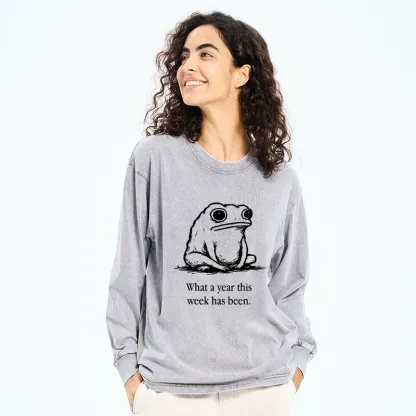 Tokyo-Tiger This Week Feels Like A Whole Year Washed Long Sleeve T-Shirt