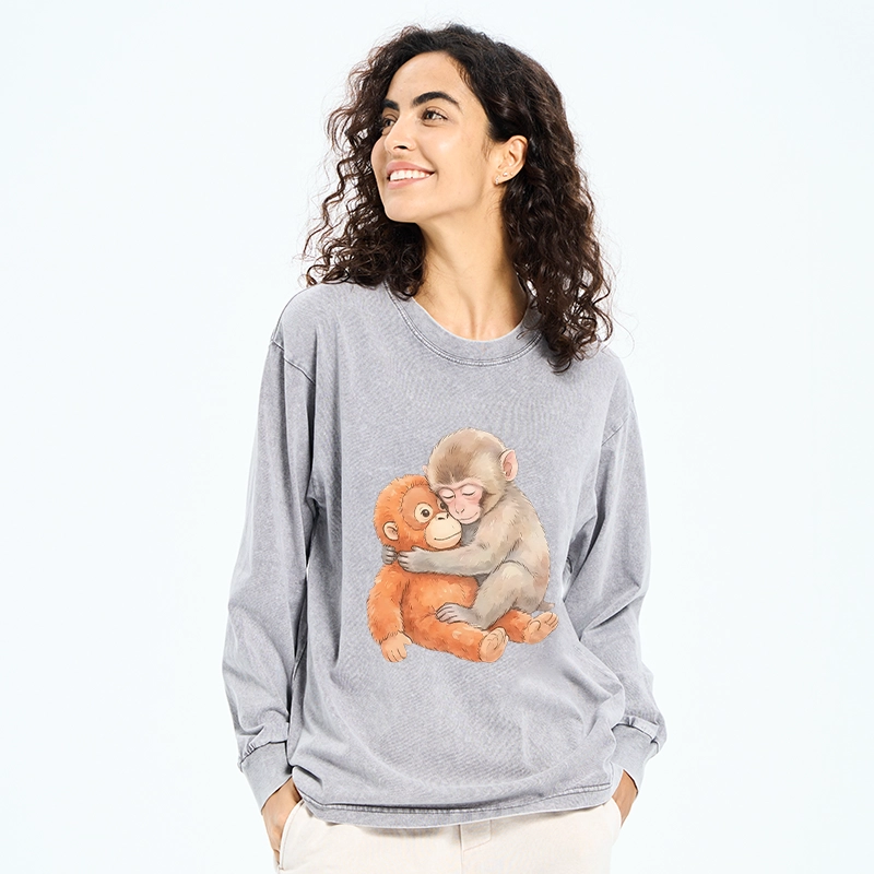 Tokyo-Tiger Poor Punch Washed Long Sleeve T-Shirt