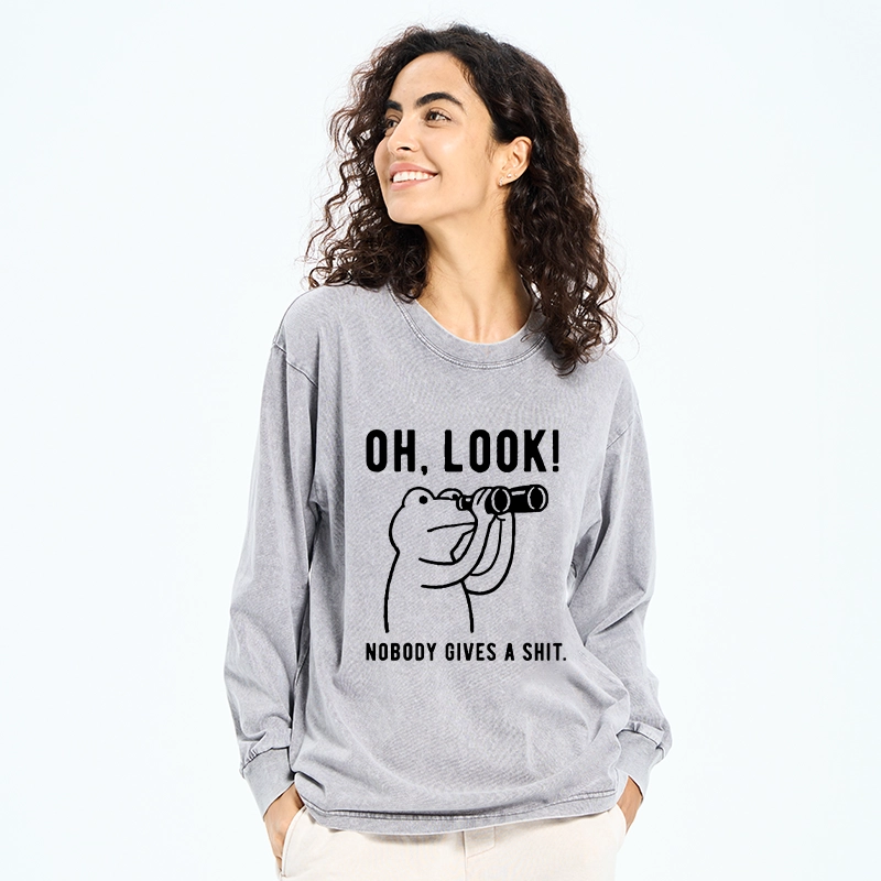 Tokyo-Tiger Frog of Indifference Washed Long Sleeve T-Shirt