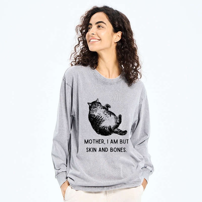 Tokyo-Tiger Overweight Cat And Its Doting Owner Washed Long Sleeve T-Shirt