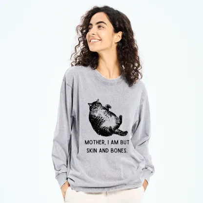Tokyo-Tiger Overweight Cat And Its Doting Owner Washed Long Sleeve T-Shirt