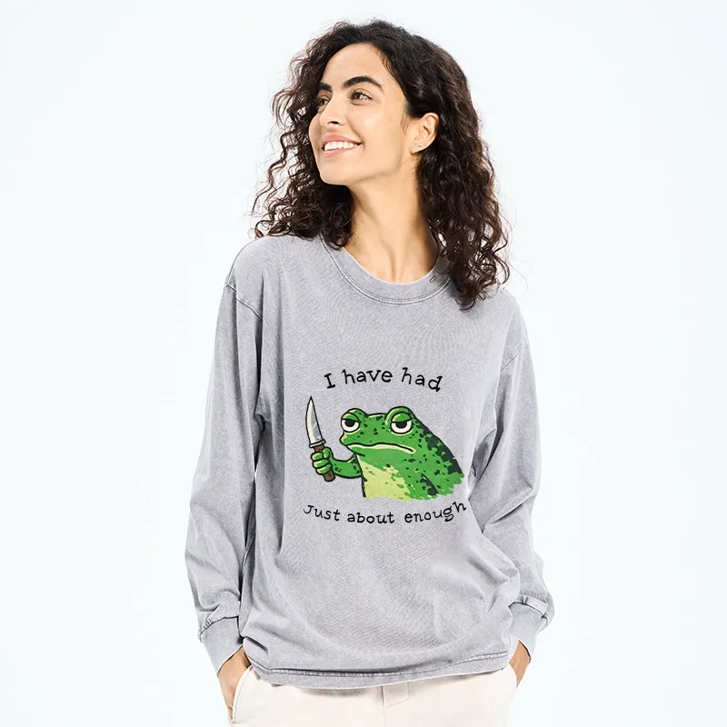 Tokyo-Tiger Impatient Frog Washed Long Sleeve T-Shirt