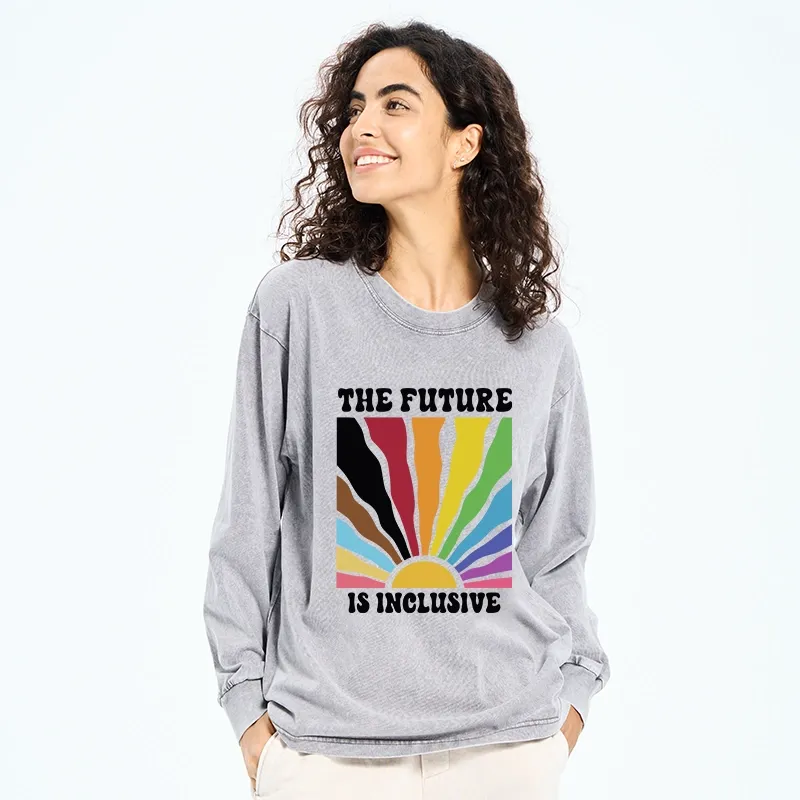 Tokyo-Tiger Pride Future Is Inclusive Washed Long Sleeve T-Shirt