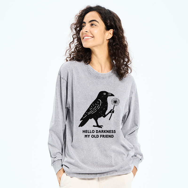 Tokyo-Tiger My Old Friend The Crow Washed Long Sleeve T-Shirt