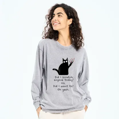 Tokyo-Tiger Cats With Sharp Claws Washed Long Sleeve T-Shirt