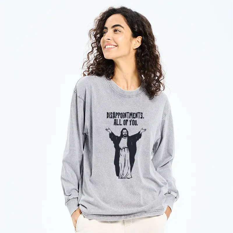 Tokyo-Tiger God Gives Disappointment Washed Long Sleeve T-Shirt