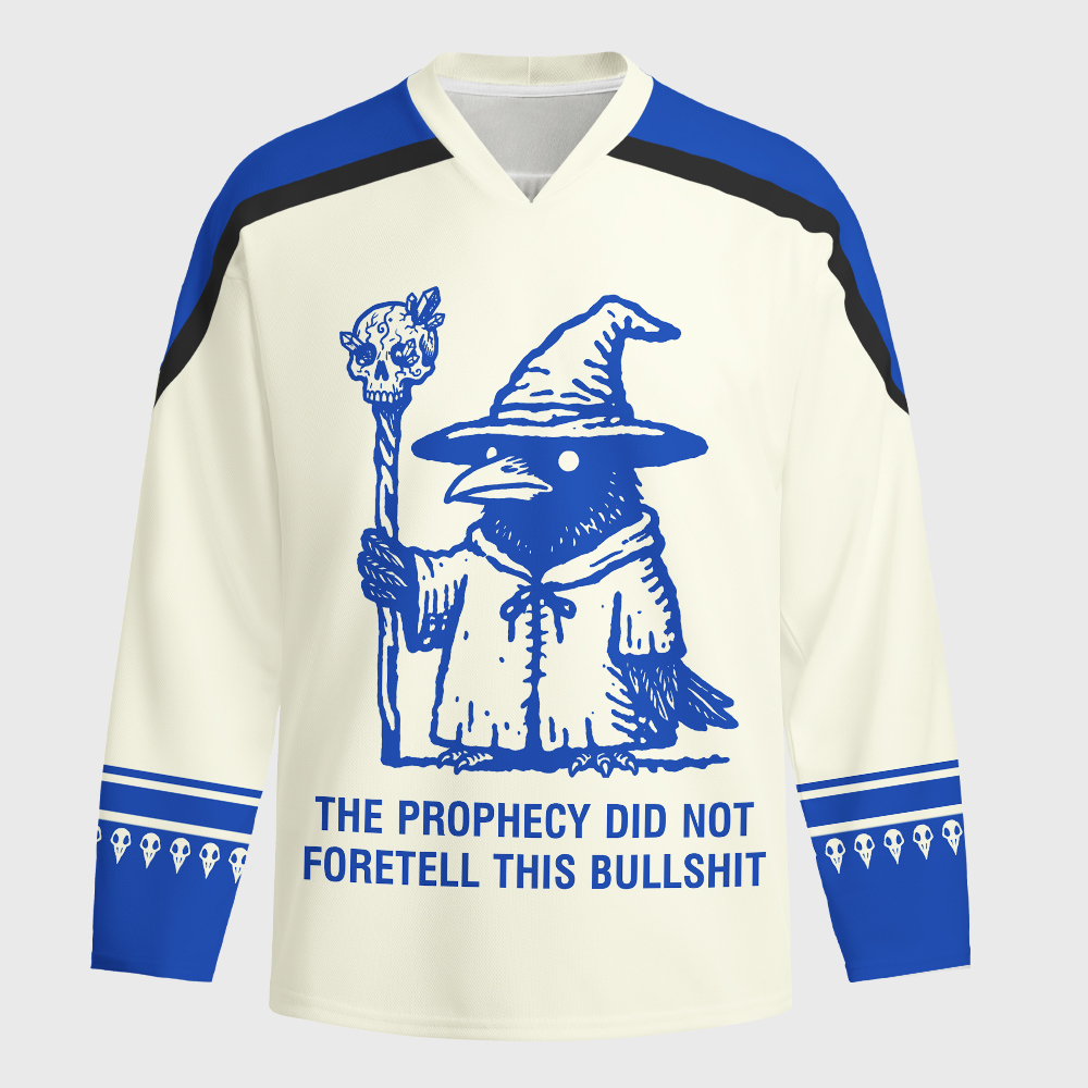 Tokyo-Tiger Sarcastic Prophecy Crow Witch Long-Sleeve Hockey Jersey