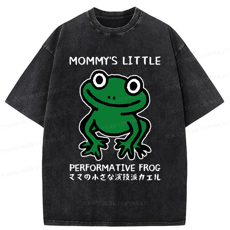 Tokyo-Tiger Mommy's Little Performative Frog Washed T-Shirt