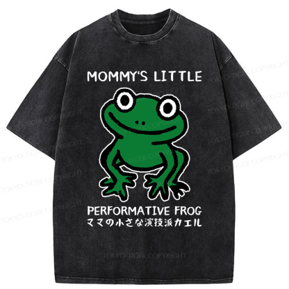 Tokyo-Tiger Mommy's Little Performative Frog Washed T-Shirt