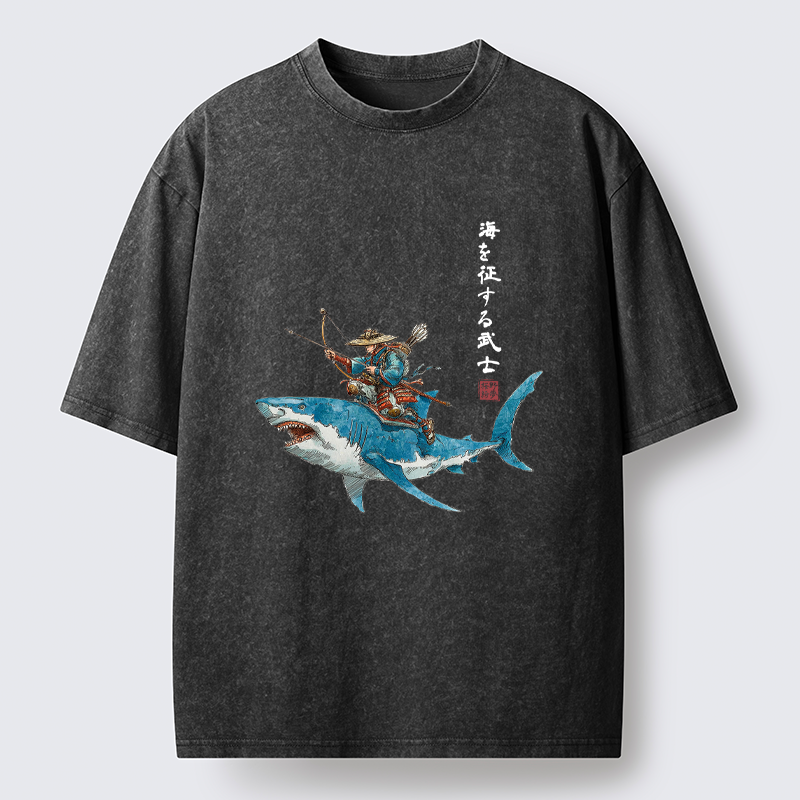 Tokyo-Tiger  Wave Conqueror Washed T-Shirt