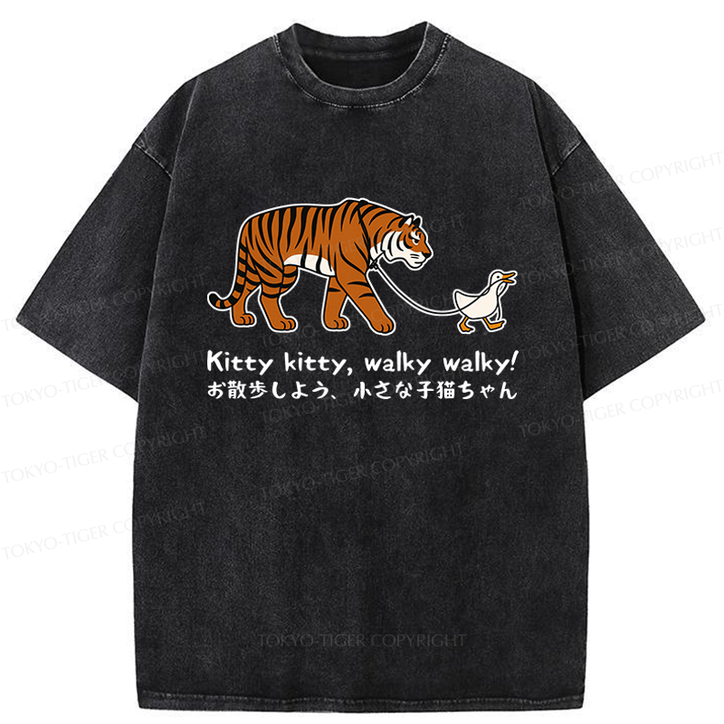 Tokyo-Tiger Funny Tiger and Goose Walk Meme T-Shirt 