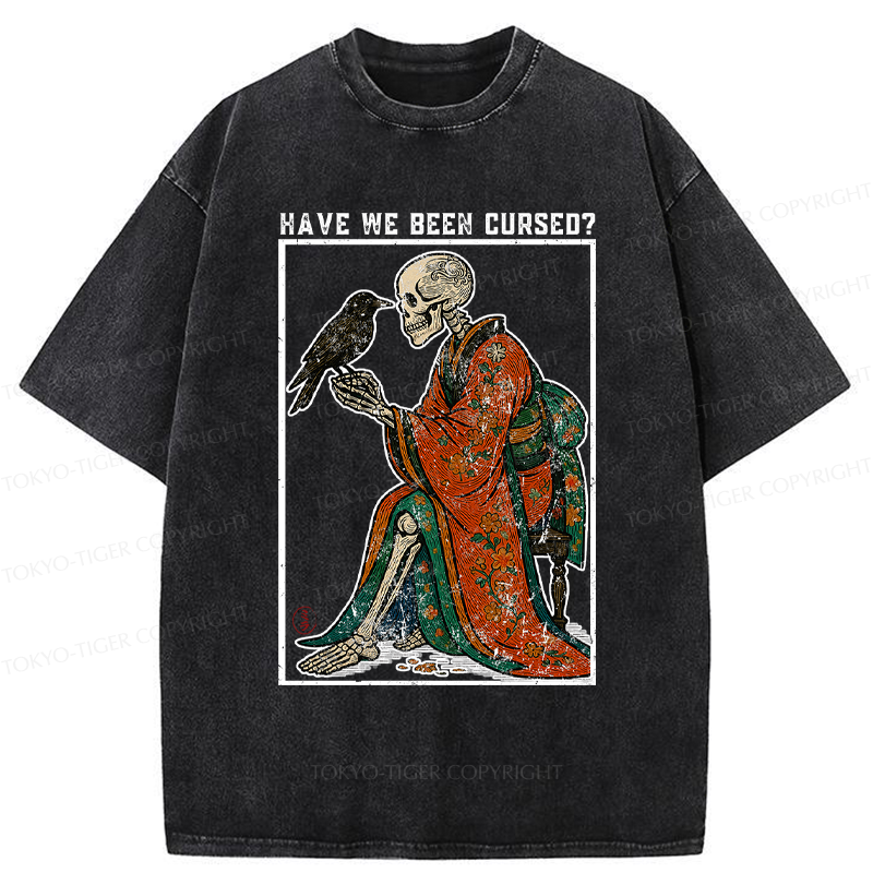 Tokyo-Tiger Crow Skeleton Ukiyoe funny meme Halloween T-Shirt 