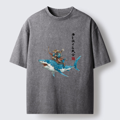 Tokyo-Tiger  Wave Conqueror Washed T-Shirt
