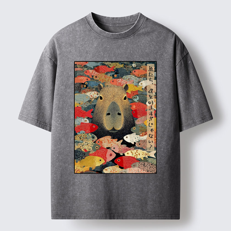 Tokyo-Tiger  Am I Too Lovable?  Washed T-Shirt