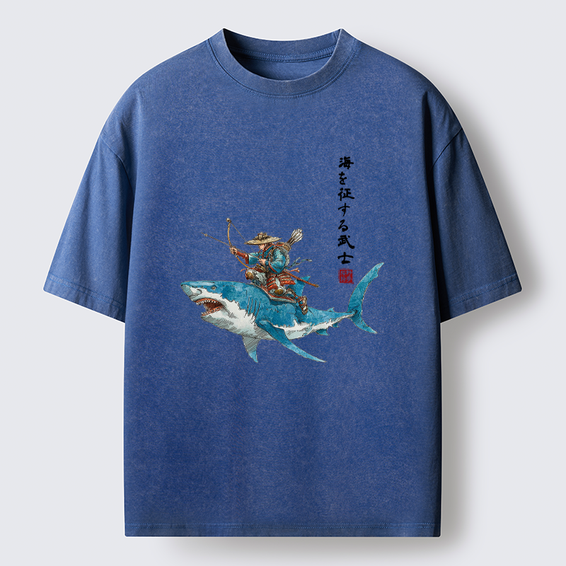 Tokyo-Tiger  Wave Conqueror Washed T-Shirt