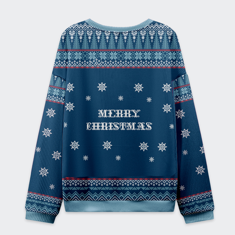 Tokyo-Tiger  Funny Skull：Deck the Halls and Not Your Colleagues Christmas Ugly Sweatshirt