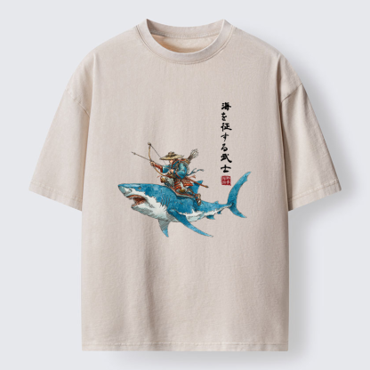 Tokyo-Tiger  Wave Conqueror Washed T-Shirt
