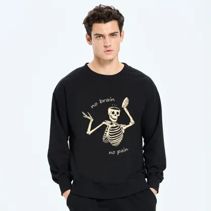 Tokyo-Tiger Skeletons Feel No Pain Classic Sweatshirt