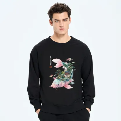 Tokyo-Tiger Journey Of The Flowing Koi Classic Sweatshirt
