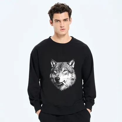 Tokyo-Tiger Cool Wolf Meme Bad Decisions Pending Classic Sweatshirt
