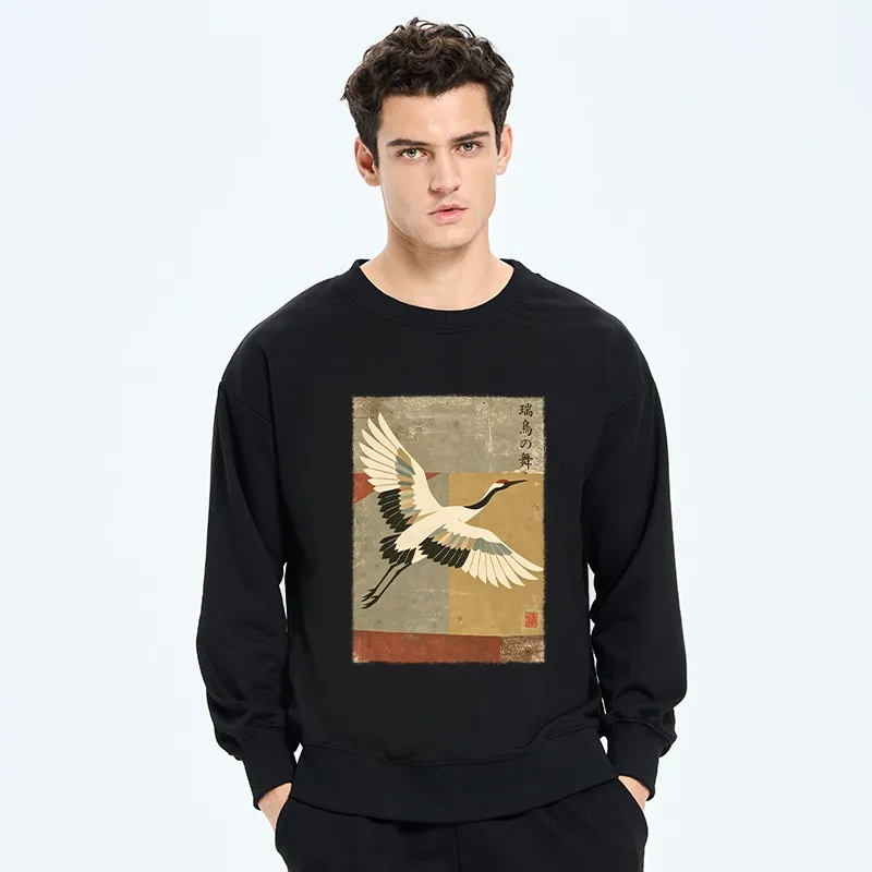Tokyo-Tiger Crane Spirit Classic Sweatshirt