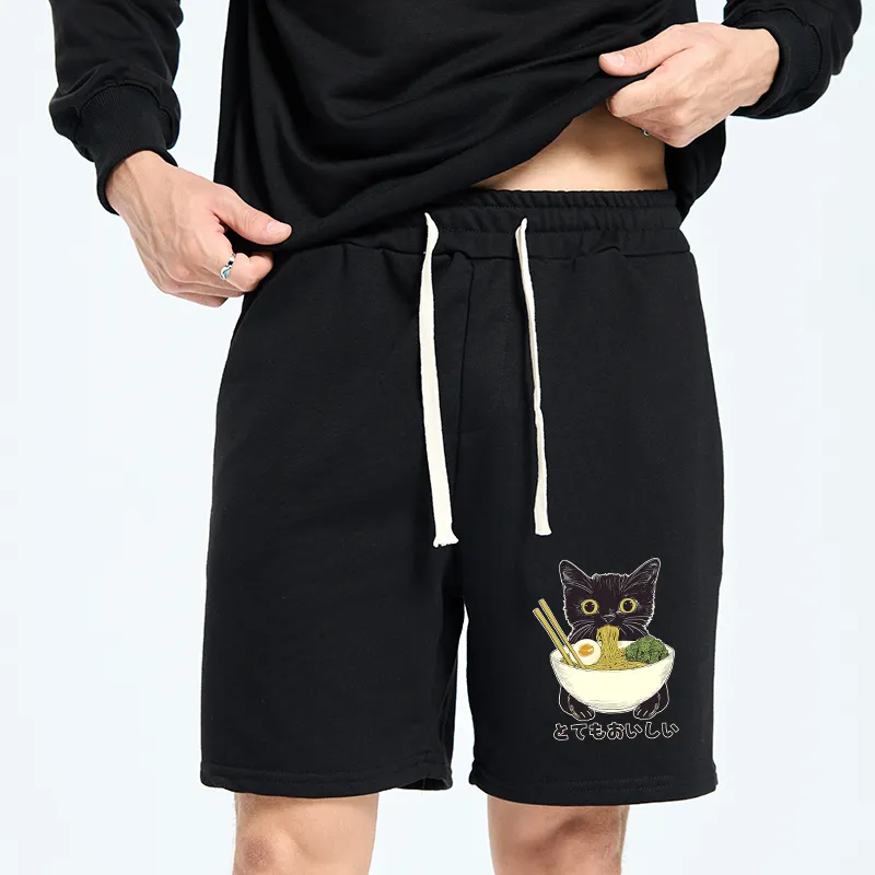 [Tokyo-Tiger Ramen Lover Cute Cat Unisex Shorts