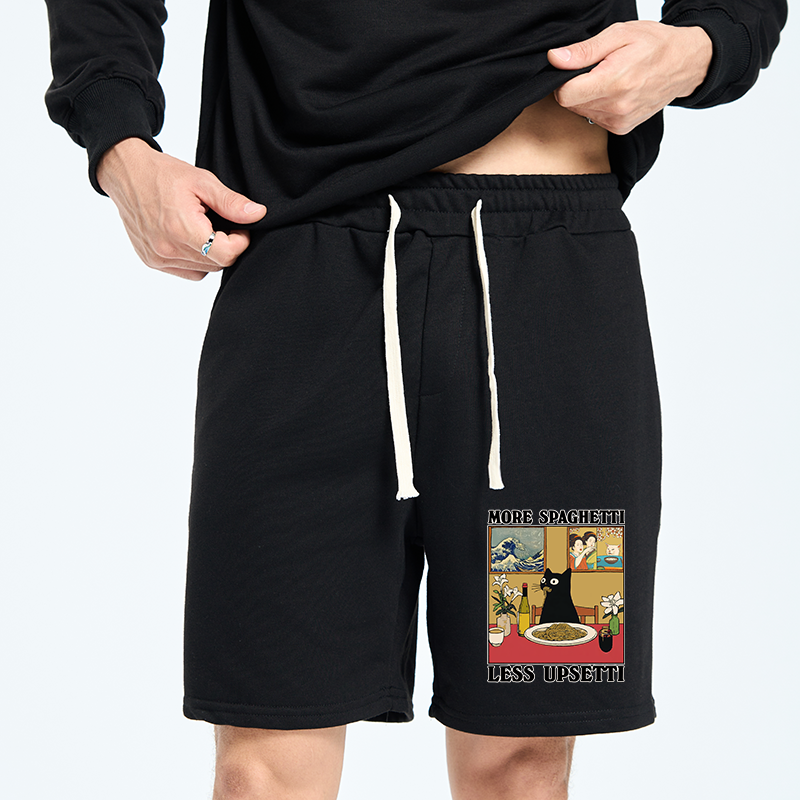Tokyo-Tiger Cat Eating Pasta Unisex Shorts