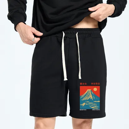 Tokyo-Tiger Mount Fuji Vintage Unisex Shorts