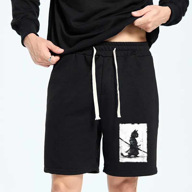Tokyo-Tiger Retro Cat Samurai Japanese Unisex Shorts
