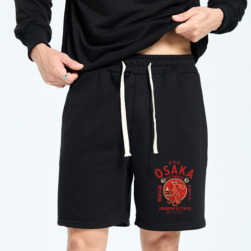 Tokyo-Tiger Drunken Octopus Japan Unisex Shorts