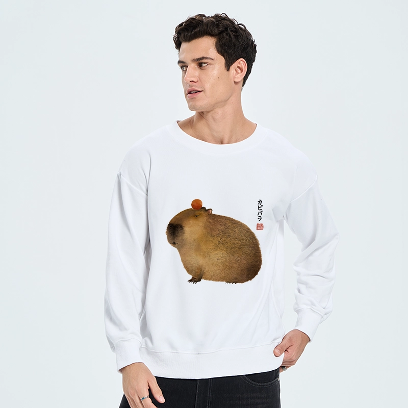 Tokyo-Tiger Calm Capybara Illustration Classic Sweatshirt
