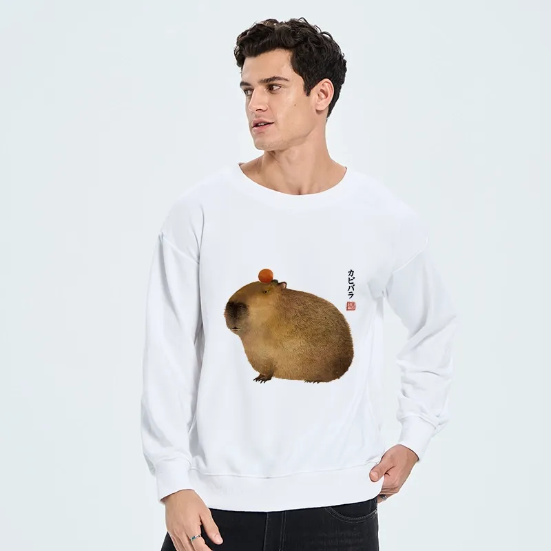 Tokyo-Tiger Calm Capybara Illustration Classic Sweatshirt