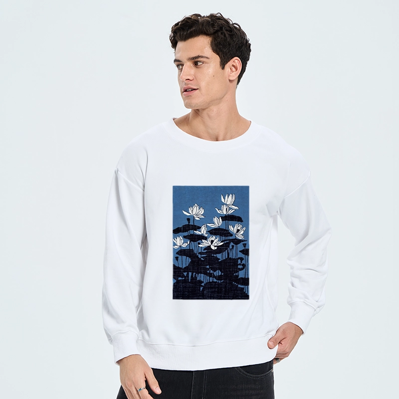 Tokyo-Tiger Blue Lotus Japanese Art Classic Sweatshirt