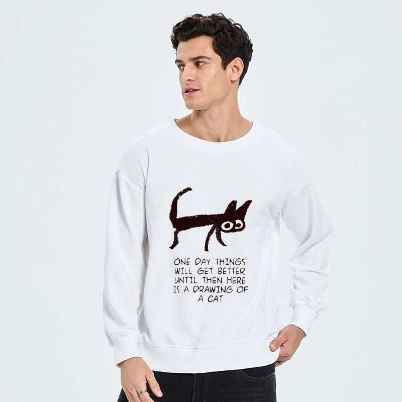 Tokyo-Tiger Cat Cheer Up Drawing Classic Sweatshirt