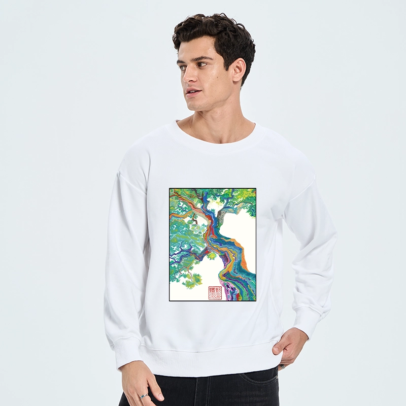 Tokyo-Tiger Colorful Magic Tree Classic Sweatshirt