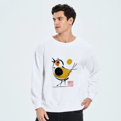 Tokyo-Tiger Aesthetic Yellow And Black Bird Classic Sweatshirt