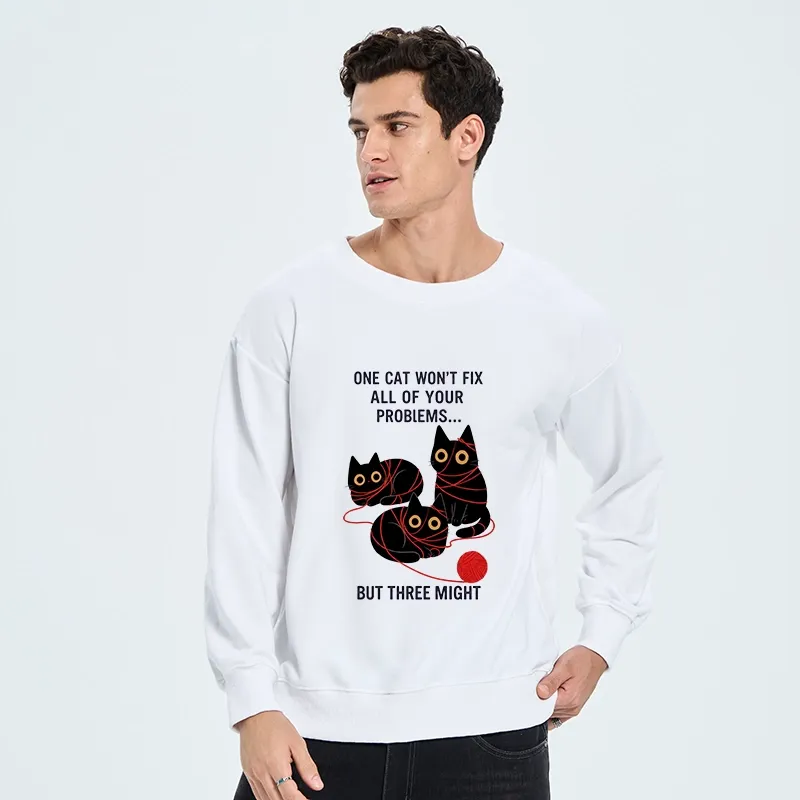 Tokyo-Tiger Three Cats Fix All Problems Classic Sweatshirt