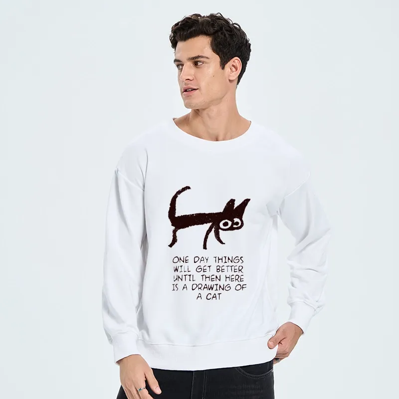 Tokyo-Tiger Cat Cheer Up Drawing Classic Sweatshirt