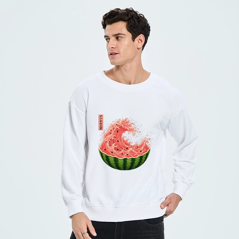 Tokyo-Tiger Watermelon Wave Summer Ukiyo Art Classic Sweatshirt