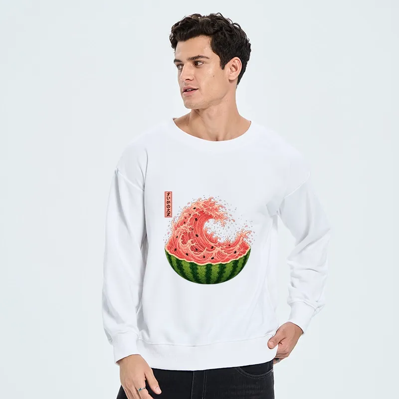 Tokyo-Tiger Watermelon Wave Summer Ukiyo Art Classic Sweatshirt