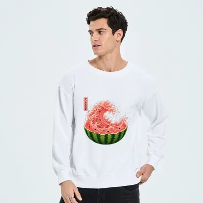 Tokyo-Tiger Watermelon Wave Summer Ukiyo Art Classic Sweatshirt
