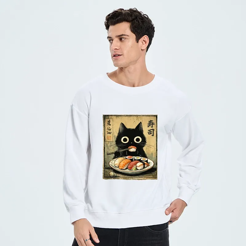 Tokyo-Tiger Vintage Japanese Sushi Cat Classic Sweatshirt