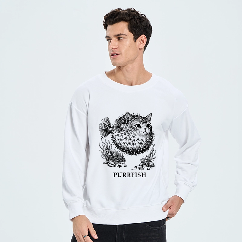 Tokyo-Tiger Spiky Puffer With Cute Cat Head Classic Sweatshirt