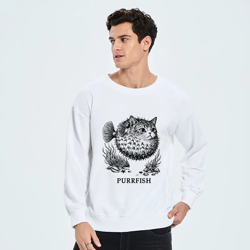 Tokyo-Tiger Spiky Puffer With Cute Cat Head Classic Sweatshirt