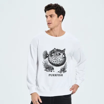 Tokyo-Tiger Spiky Puffer With Cute Cat Head Classic Sweatshirt