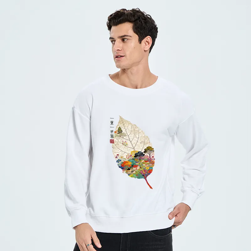 Tokyo-Tiger One Leaf Holds A Tiny Colorful World Classic Sweatshirt