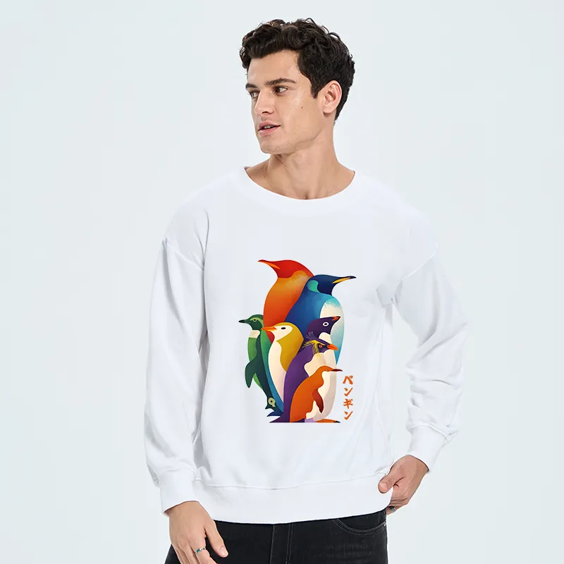 Tokyo-Tiger Cute Multi Tone Penguins Classic Sweatshirt