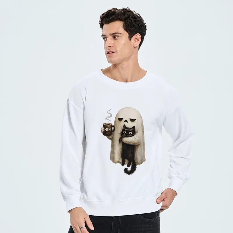 Tokyo-Tiger Ghost Cat Coffee Mood Classic Sweatshirt